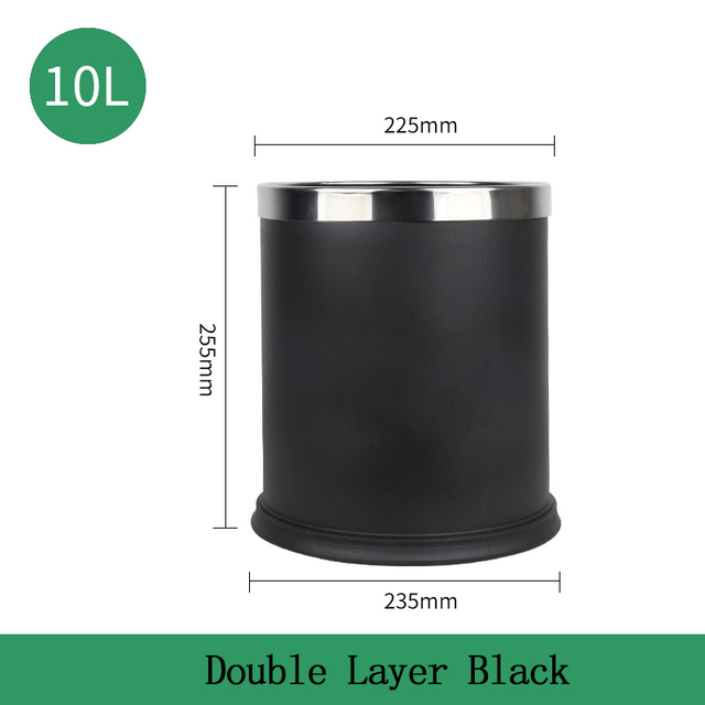 10L Hotel Room Double Layer Trash Can