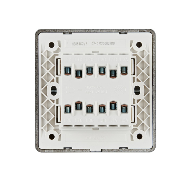 Power panel switch black 4-Gang 2-Way Switch