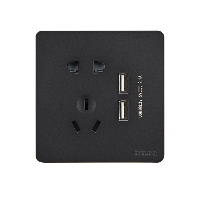 5-Hole Wall Socket with USB Ports