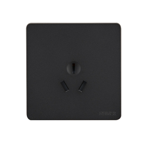 86 Type Universal Socket Matte Black 16A Three-hole Air Conditioning Socket Panel