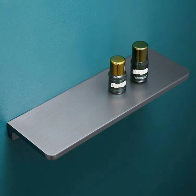 Bathroom Hardware Grey Zinc Alloy Wall-mounted Shelf