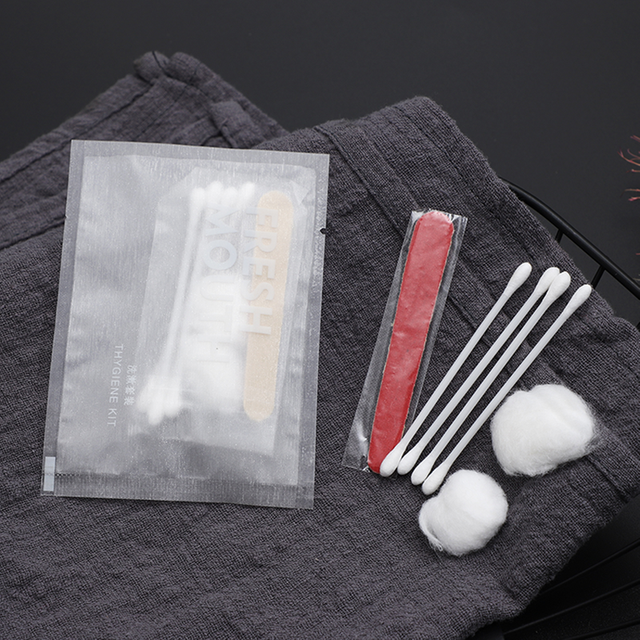 Hotel Disposable Care Kit with Cotton Balls Nail File and Swabs