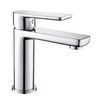 Chrome Finish Deck Mounted Basin Faucet for Bathroom Use