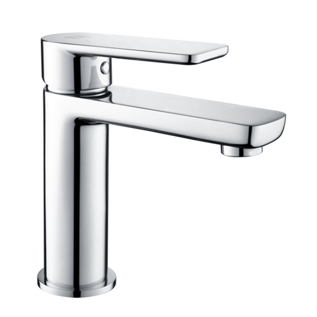 Chrome Finish Deck Mounted Basin Faucet for Bathroom Use
