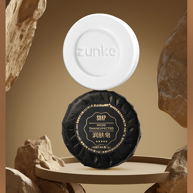 Hotel Disposable 15g Round Soap with Black Laminated Paper