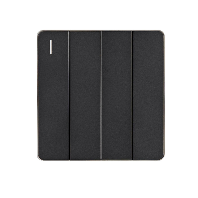Power panel switch matte black 4-Gang 2-Way Switch