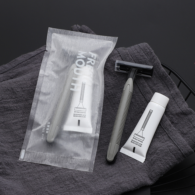 Hotel Disposable Razor Set Double Blade Stainless Steel 8g Shaving Foam