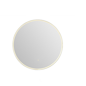 Hotel-suitable LED Touch Control Stainless Steel Frame Dressing Mirror Round Diameter 700
