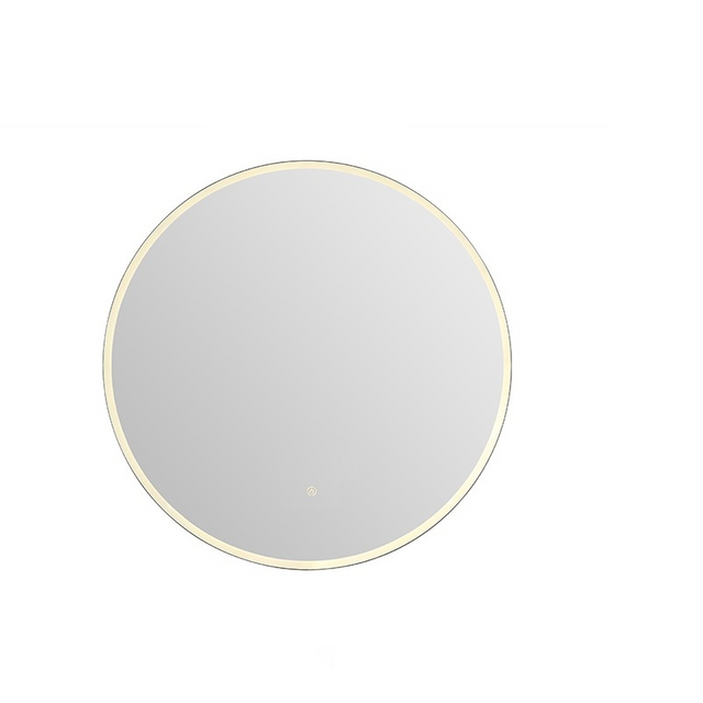 Hotel-suitable LED Touch Control Stainless Steel Frame Dressing Mirror Round Diameter 700