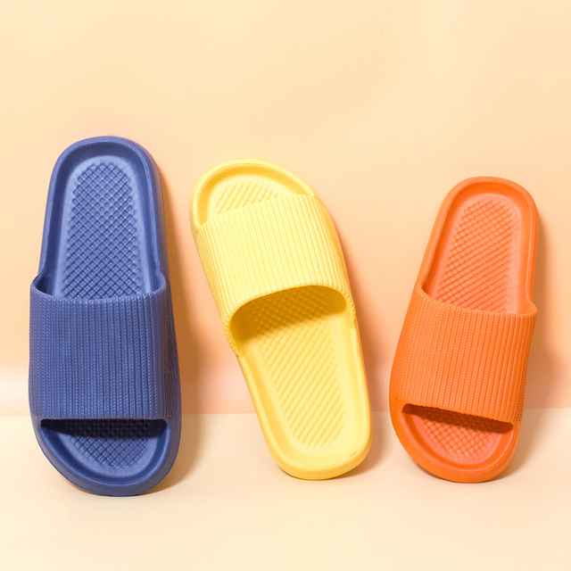 Hotel Anti-slip Striped Design Slippers EVA Thickened Slippers
