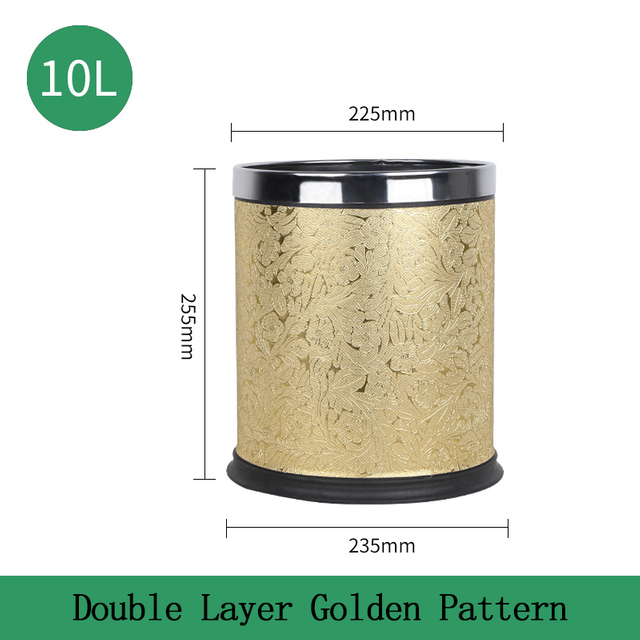 10L Hotel Room Double Layer Trash Can