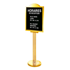 Freestanding Concierge Sign P-12 Mirror Gold 515*360*1560MM
