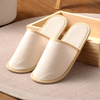 Yellow Disposable Slippers with 6mm Anti-Slip Leaf Pattern Sole