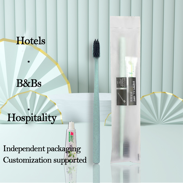Soft Film Bag Disposable Toothbrush Set 9g Straw Toothbrush + 3g Toothpaste