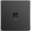 86 Type Hotel Universal Socket Matte Black Single Hole Socket Panel