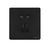 86 Type Universal Socket Matte Black Five-hole Socket Panel