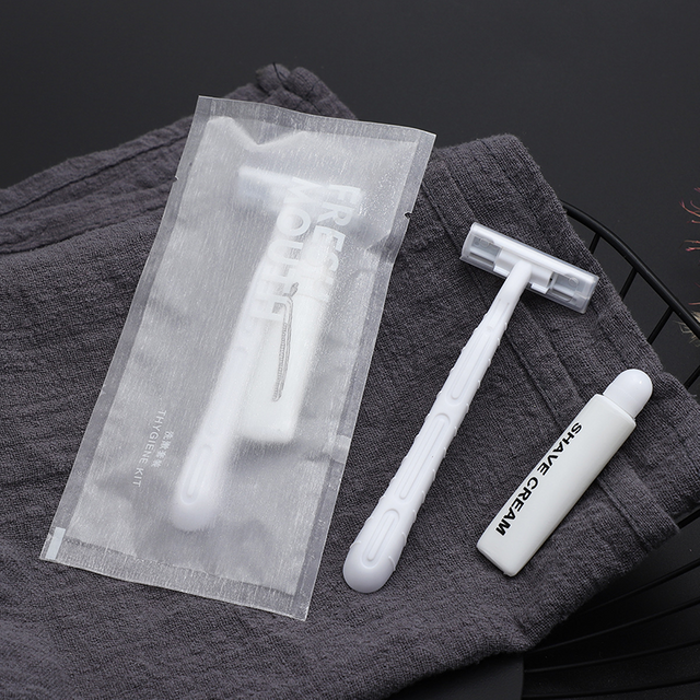 Hotel Disposable Razor Set Double Blade Stainless Steel 8g Shaving Foam