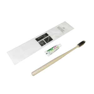 Soft Film Bag Disposable Toothbrush Set 9g Straw Toothbrush + 3g Herbal Toothpaste