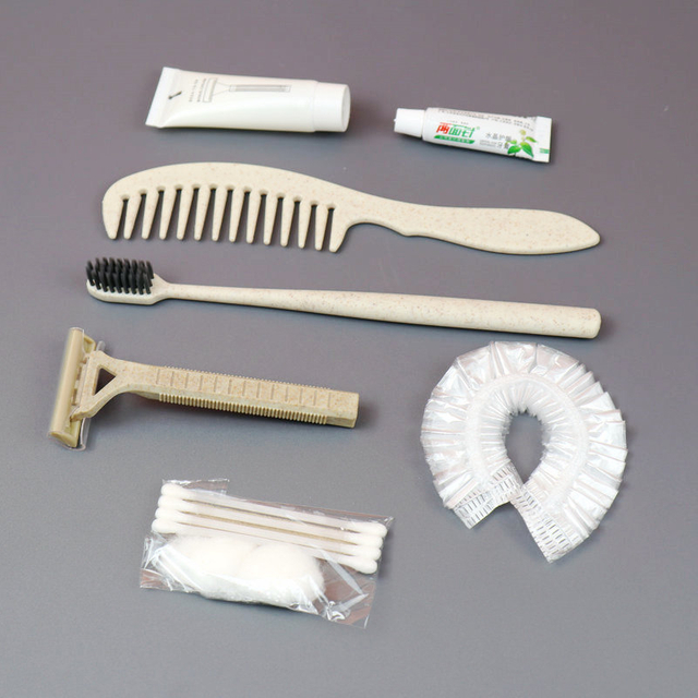 Toothbrush set Kraft paper packaging Straw toothbrush + 3g toothpaste