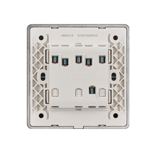 Power Panel Switch Matte Black 3-Gang 2-Way Switch