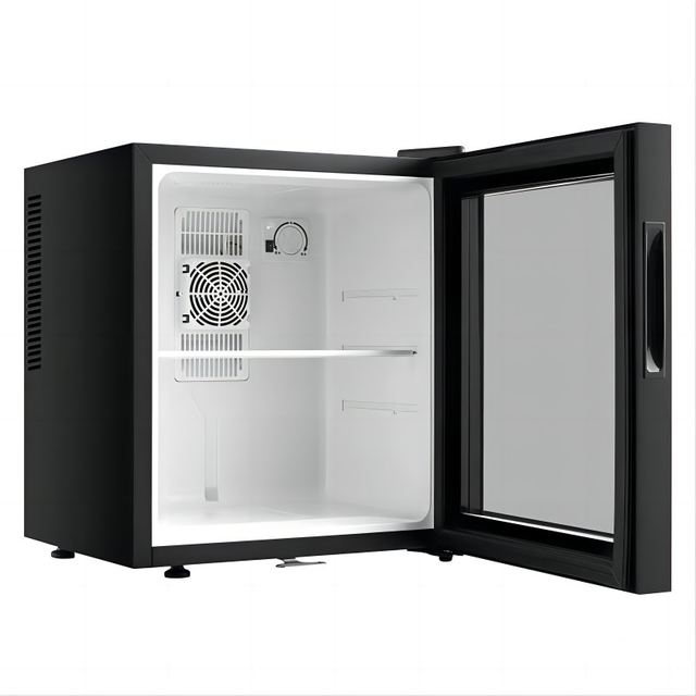 BC-30CF Hotel Room Fridge 30L Black with Glass Door