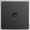 86 Type Hotel Universal Socket Matte Black Single Hole Socket Panel