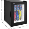 Hotel Black Mini Refrigerator With Glass Door