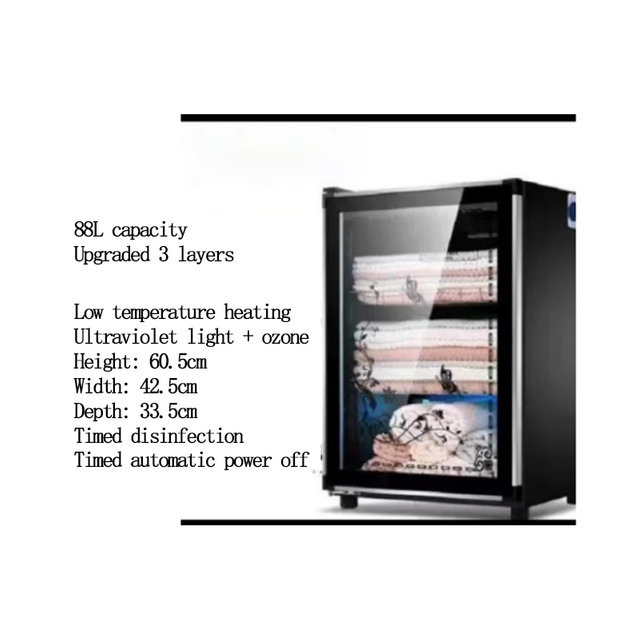 Low Temperature Disinfection 3-layer Rack Towel Disinfection Cabinet 88L