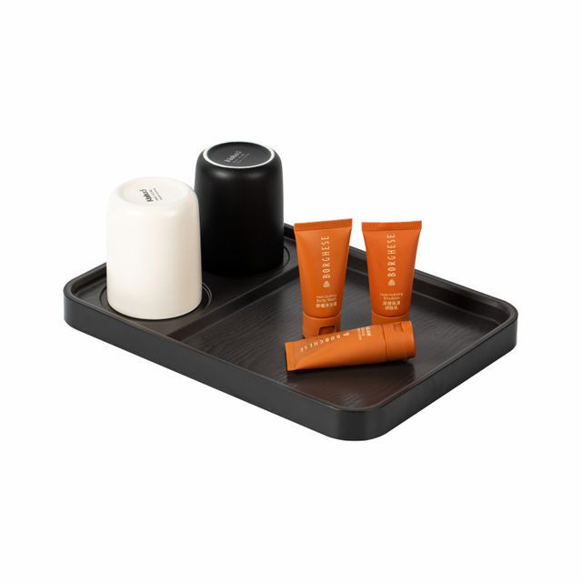 JF338 Hotel Room Tray Leather Tray for Sundries And Kettles