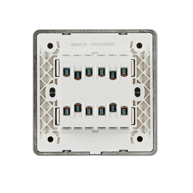 Power Panel Switch Matte Black 4-Gang 1-Way Switch