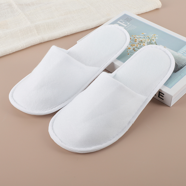 Brushed Velvet Bone Patterned Slippers