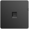 86 Type Hotel Universal Socket Matte Black Single Hole Socket Panel