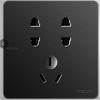 86 Type Universal Socket Matte Black Seven-hole Socket Panel