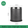 10L Hotel Room Double Layer Trash Can