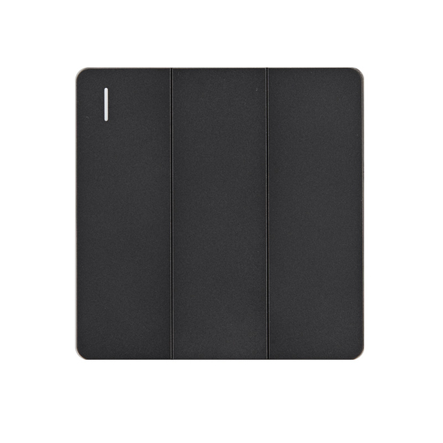 Power Panel Switch Matte Black 3-Gang 2-Way Switch
