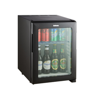 Dellware XC-25T Hotel Room Fridge Black 25L Glass Door