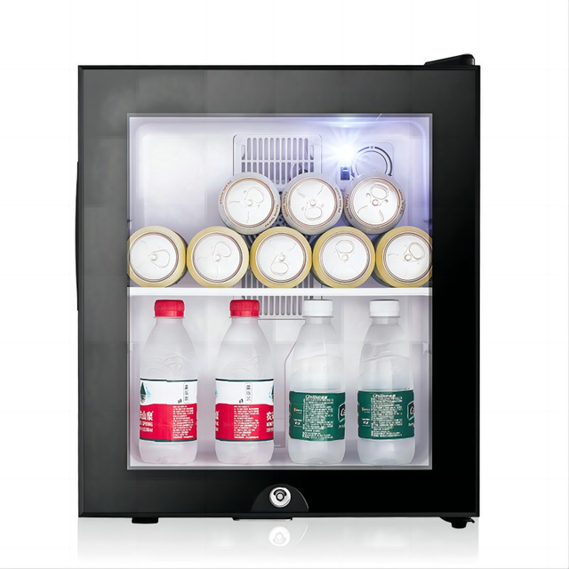 BC-30CF Hotel Room Fridge 30L Black with Glass Door