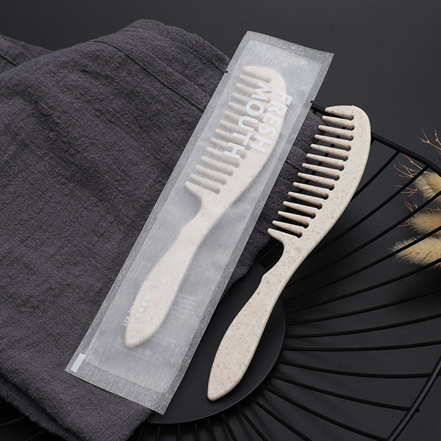 Hotel Disposable Comb Wide-Tooth Straw Material Comb