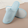 Light Blue Cotton Velvet Slippers