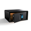 ORBITA OBT-2042MJ Hotel Safe Box, Black & Orange Finish 5mm Cold Rolled Steel Security Safe with Audit Trail, 4 Opening Methods for Hotel Rooms