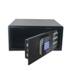ORBITA OBT-2042MJ Hotel Safe Box, Black & Orange Finish 5mm Cold Rolled Steel Security Safe with Audit Trail, 4 Opening Methods for Hotel Rooms