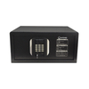ORBITA OBT-2042MJ Hotel Safe Box, Black & Orange Finish 5mm Cold Rolled Steel Security Safe with Audit Trail, 4 Opening Methods for Hotel Rooms